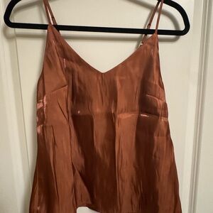 a new day Copper Satin Spaghetti Strap Cami